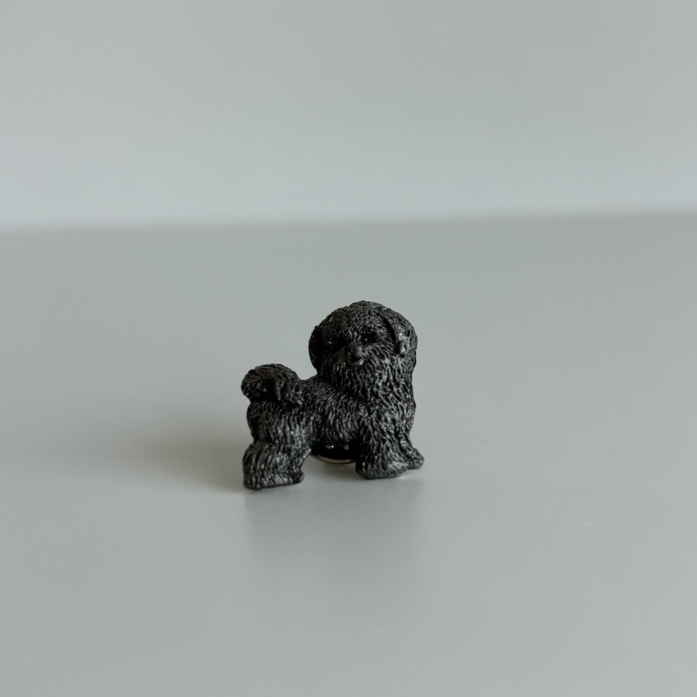 Small Pewter Dog Pin Brooch